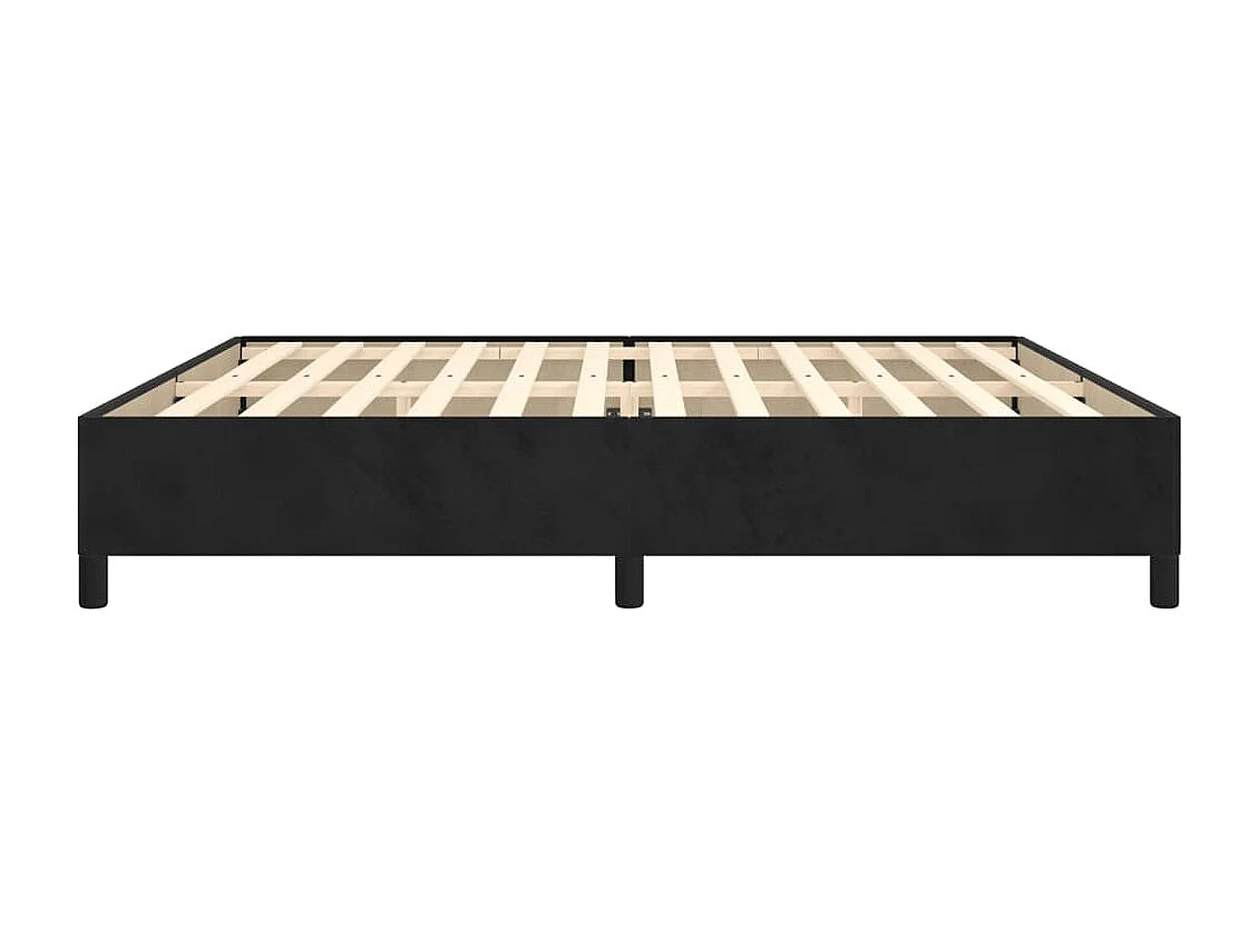 Lit double | Lit adulte | Cadre de lit noir 200x200 cm velours