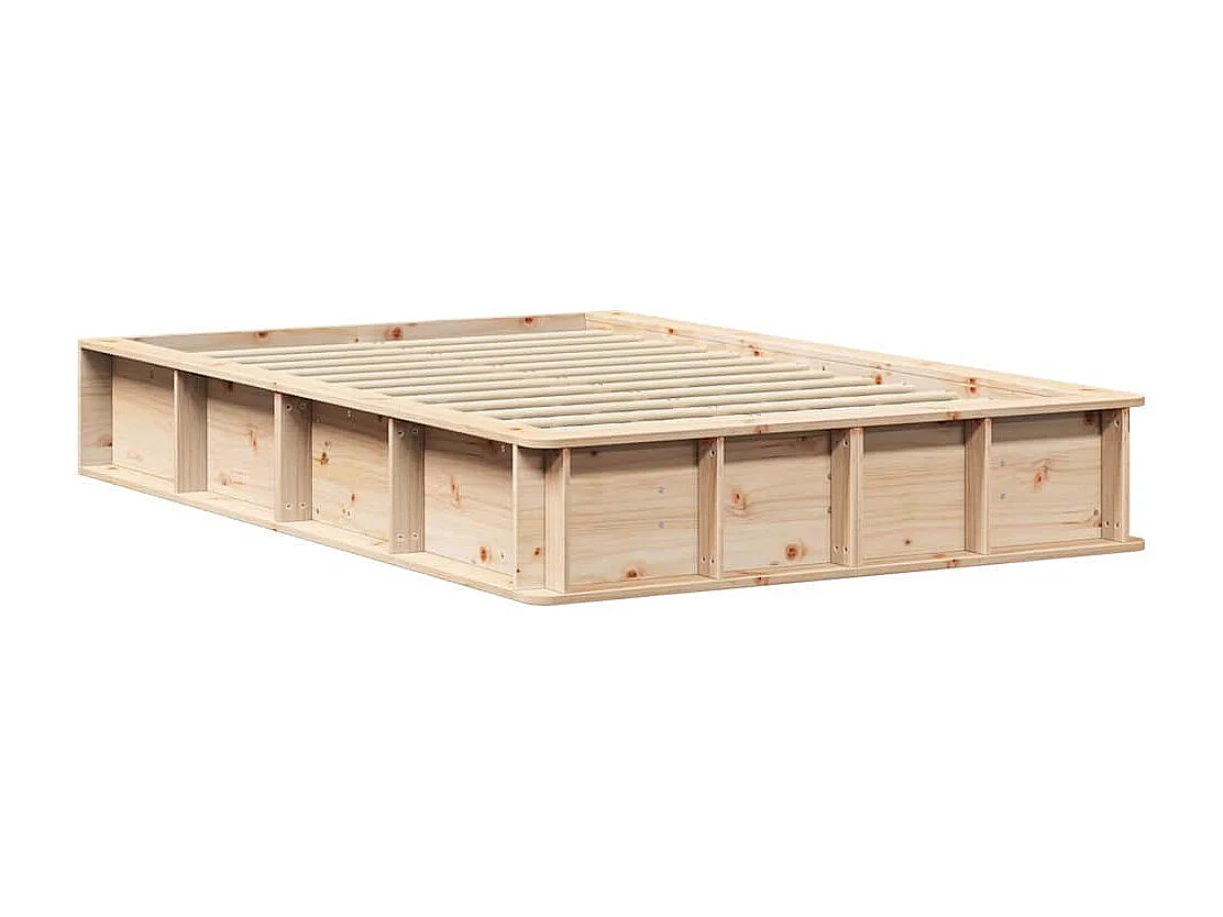 Lit simple | Lit adulte, enfant | Cadre de lit avec stockage Marron 120x200 cm bois