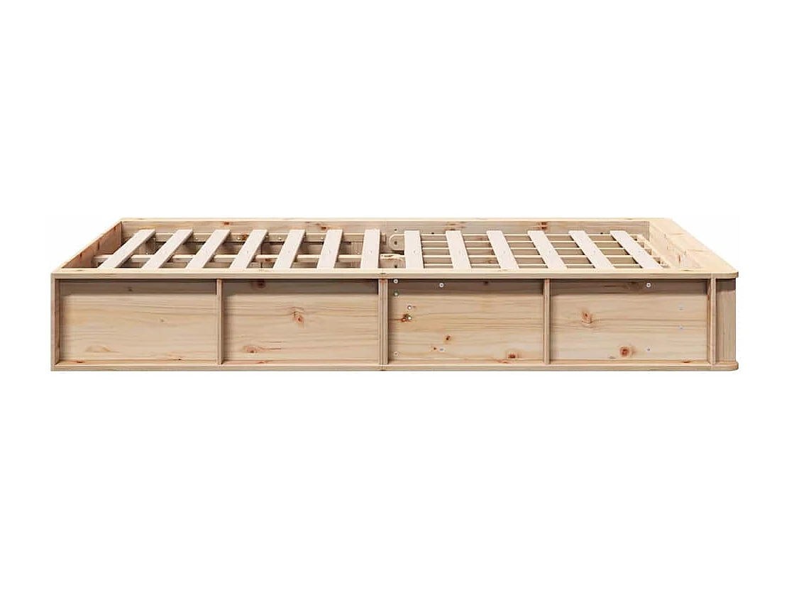 Lit simple | Lit adulte, enfant | Cadre de lit avec stockage Marron 120x200 cm bois