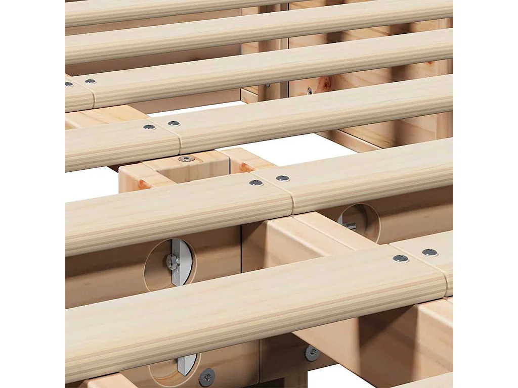 Lit simple | Lit adulte, enfant | Cadre de lit avec stockage Marron 120x200 cm bois