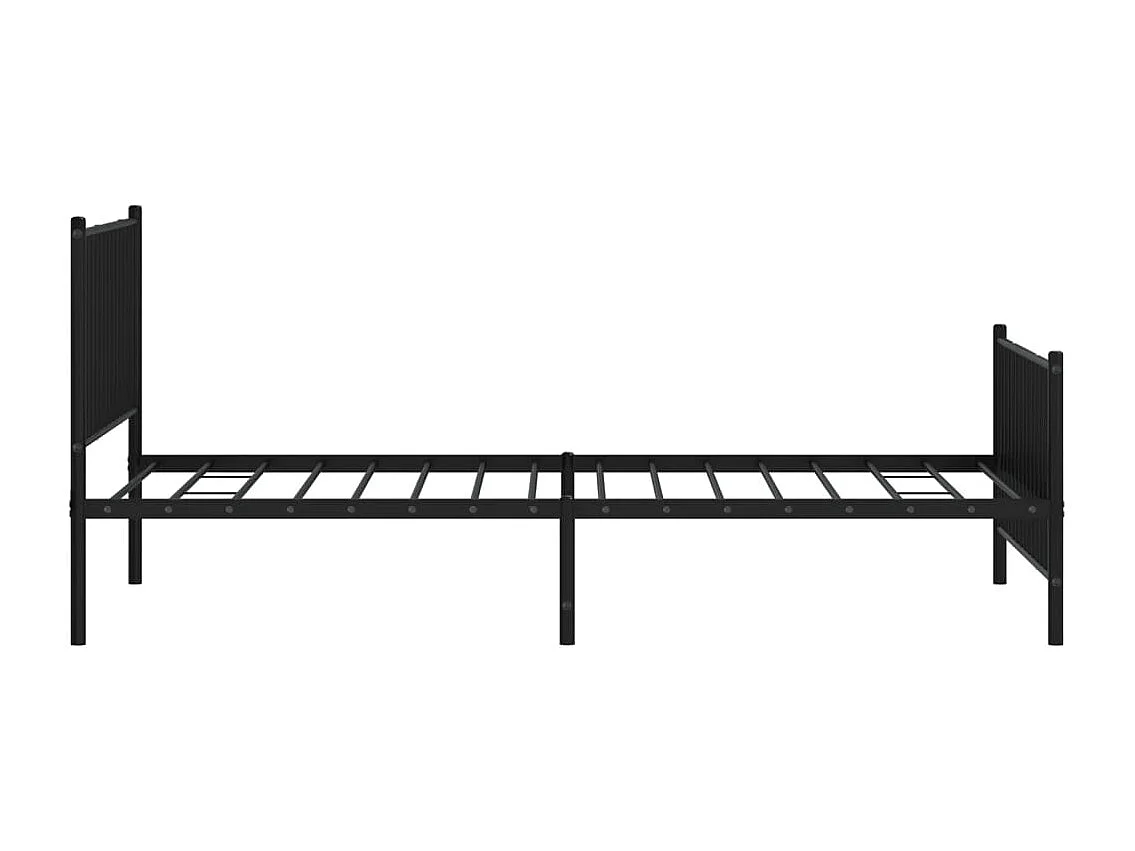 Lit simple | Lit adulte, enfant | Cadre de lit métal avec pied de lit noir 107x203cm