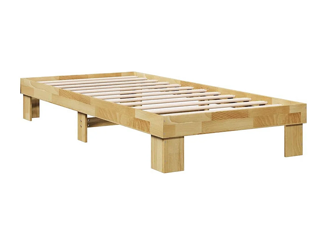 Lit simple | Lit adulte, enfant | Cadre de lit 75x190 cm bois massif de chêne