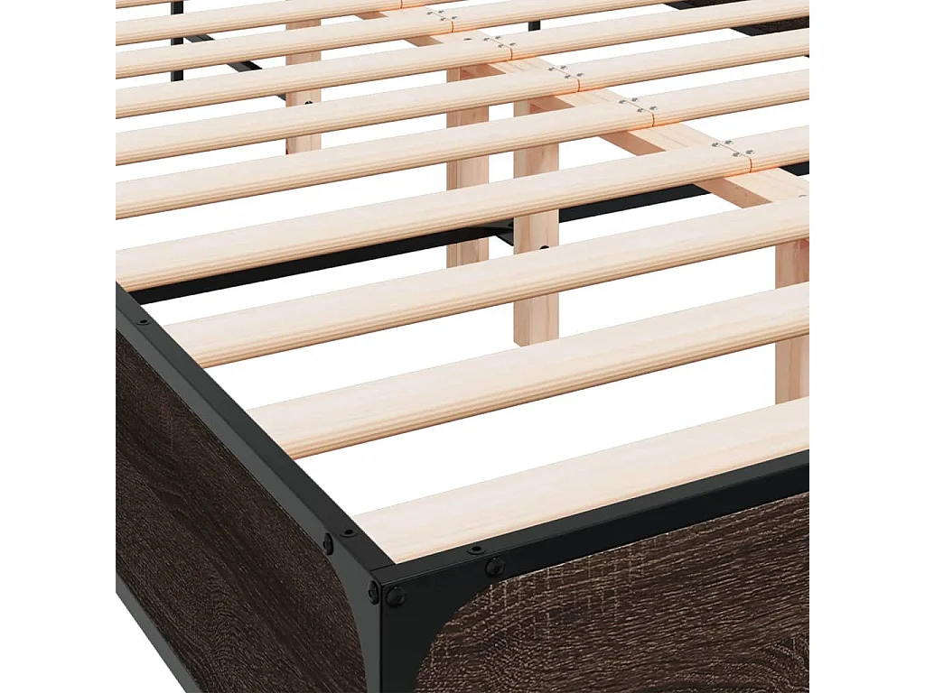 Lit simple | Lit adulte, enfant | Cadre de lit chêne marron 120x190 cm