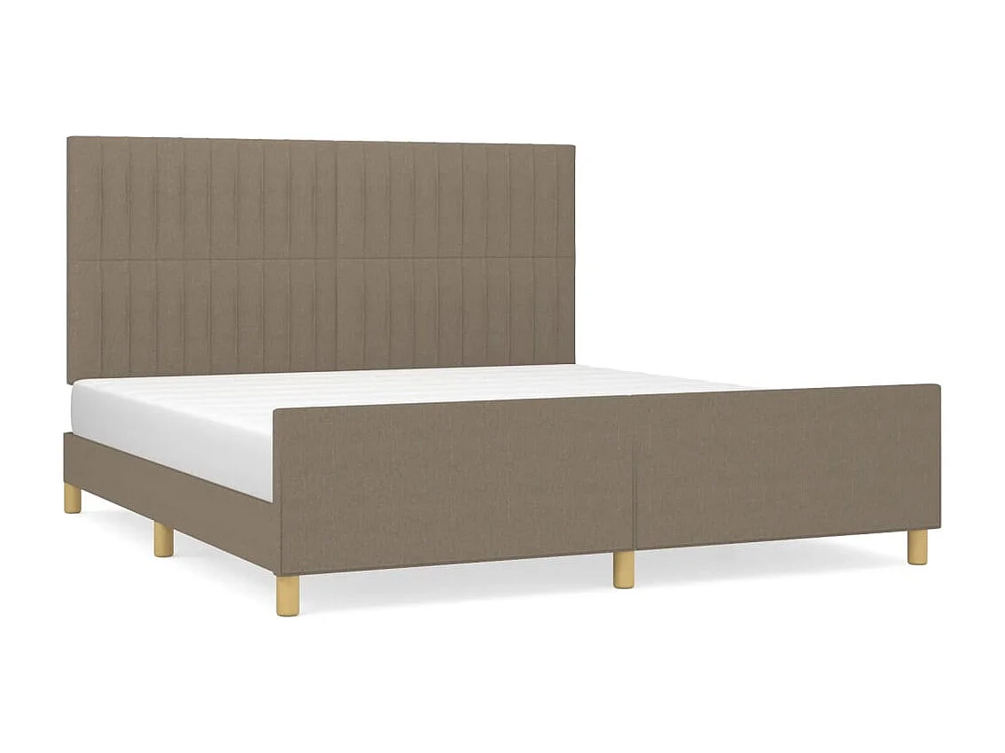 Lit double | Lit adulte | Cadre de lit taupe 180x200 cm tissu