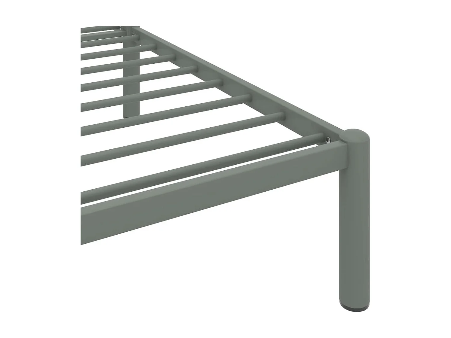 Lit double | Lit adulte | Cadre de lit gris métal 160x200 cm