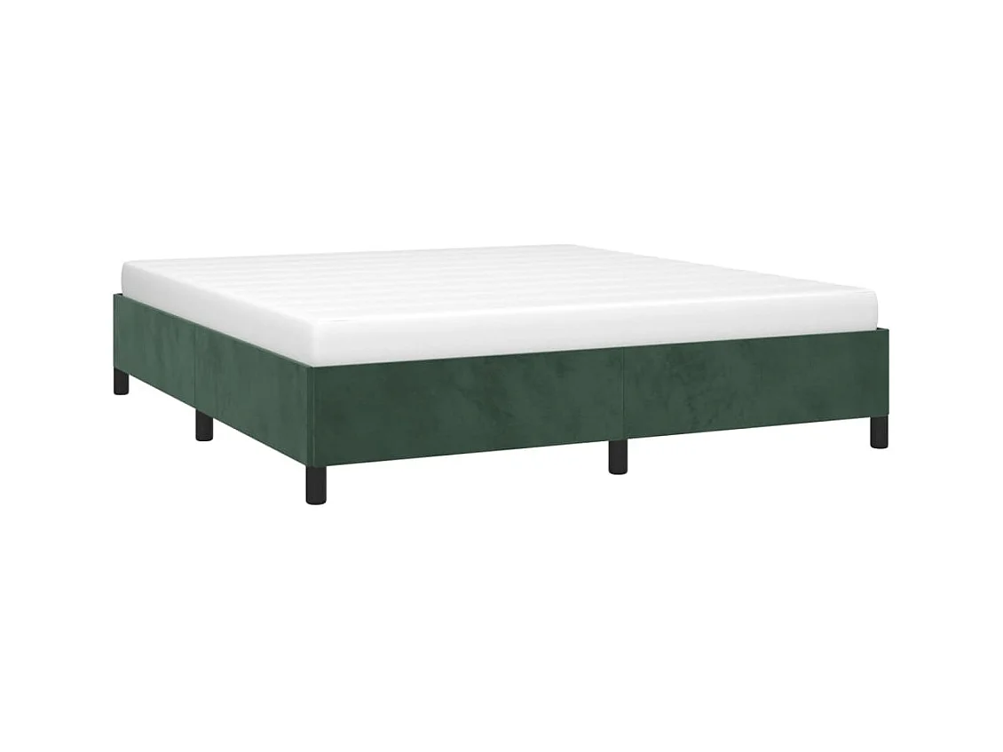 Lit double | Lit adulte | Cadre de lit vert foncé 160x200 cm velours
