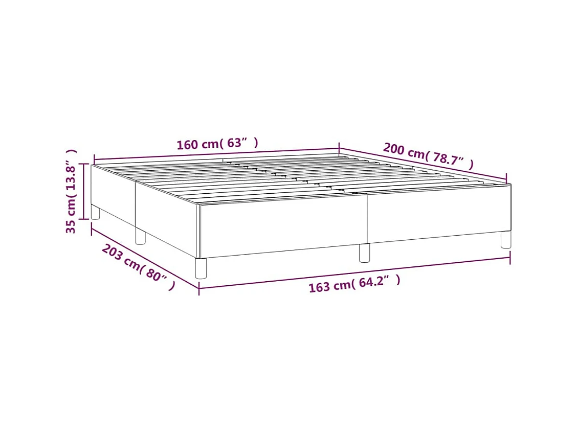 Lit double | Lit adulte | Cadre de lit vert foncé 160x200 cm velours