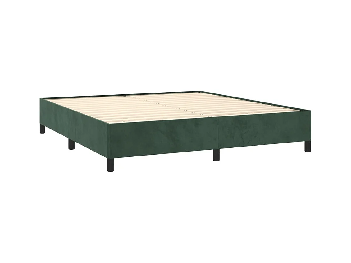 Lit double | Lit adulte | Cadre de lit vert foncé 160x200 cm velours