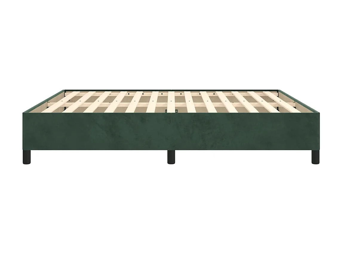 Lit double | Lit adulte | Cadre de lit vert foncé 160x200 cm velours