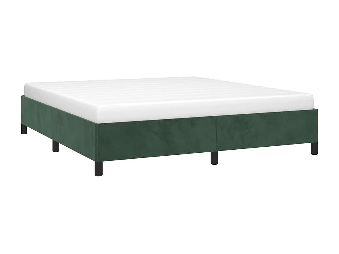 Lit double | Lit adulte | Cadre de lit vert foncé 160x200 cm velours