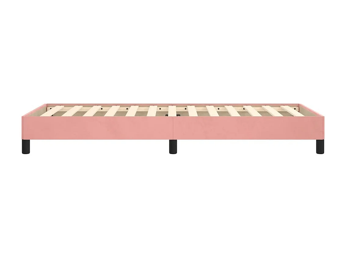 Lit simple | Lit adulte, enfant | Cadre de lit rose 90x190 cm velours