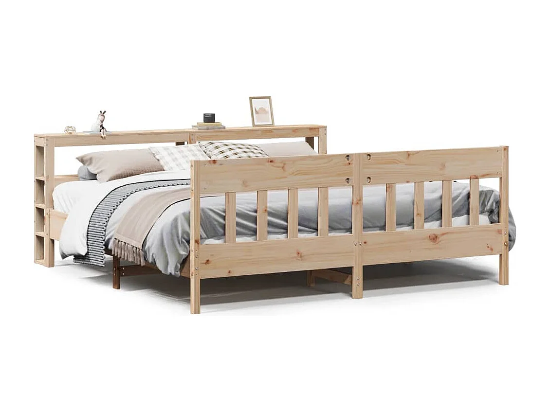 Lit double | Lit adulte | Cadre de lit 200x200 cm bois massif de pin