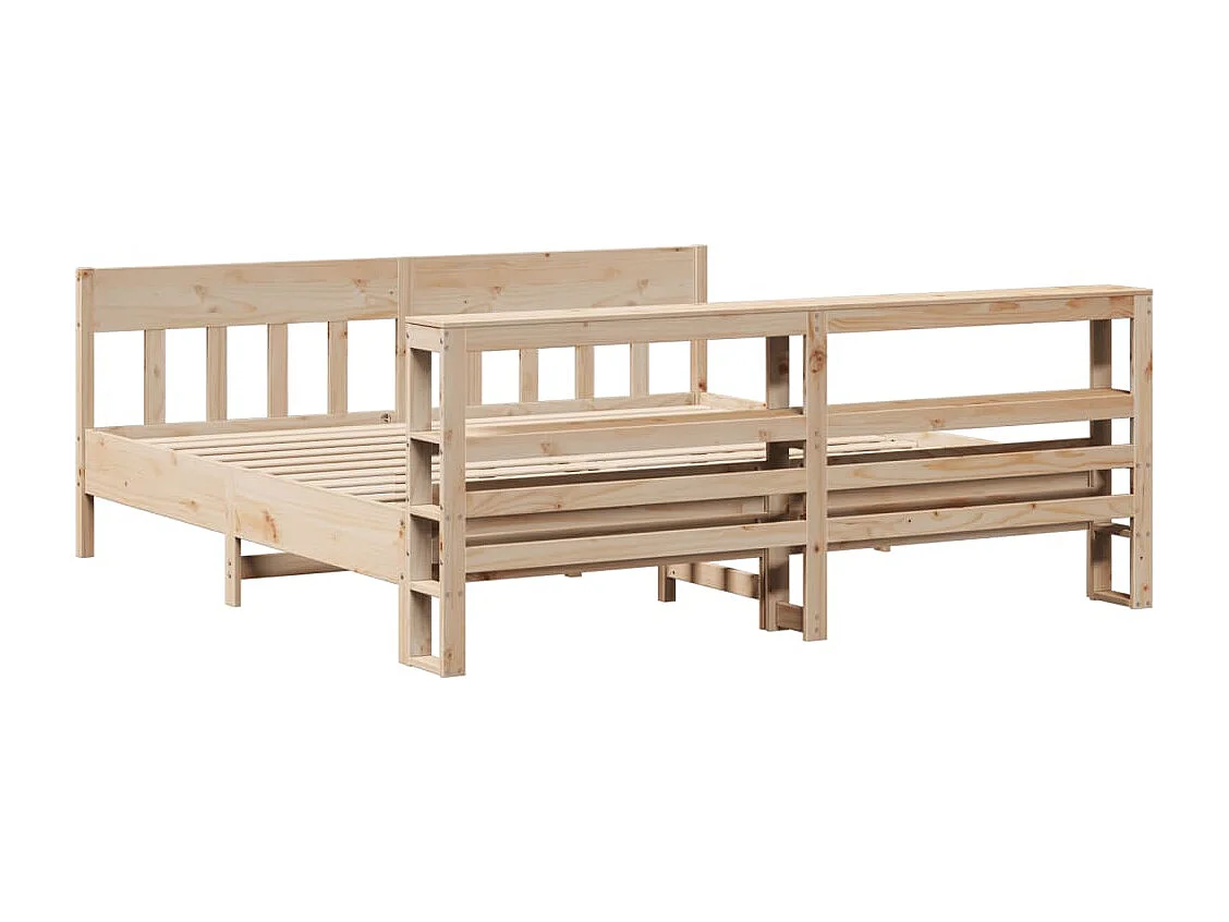Lit double | Lit adulte | Cadre de lit 200x200 cm bois massif de pin