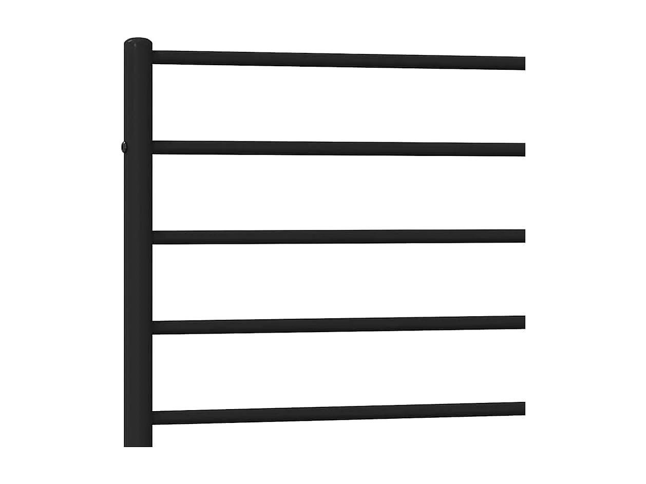 Lit simple | Lit adulte, enfant | Cadre de lit métal avec pied de lit noir 100x190cm