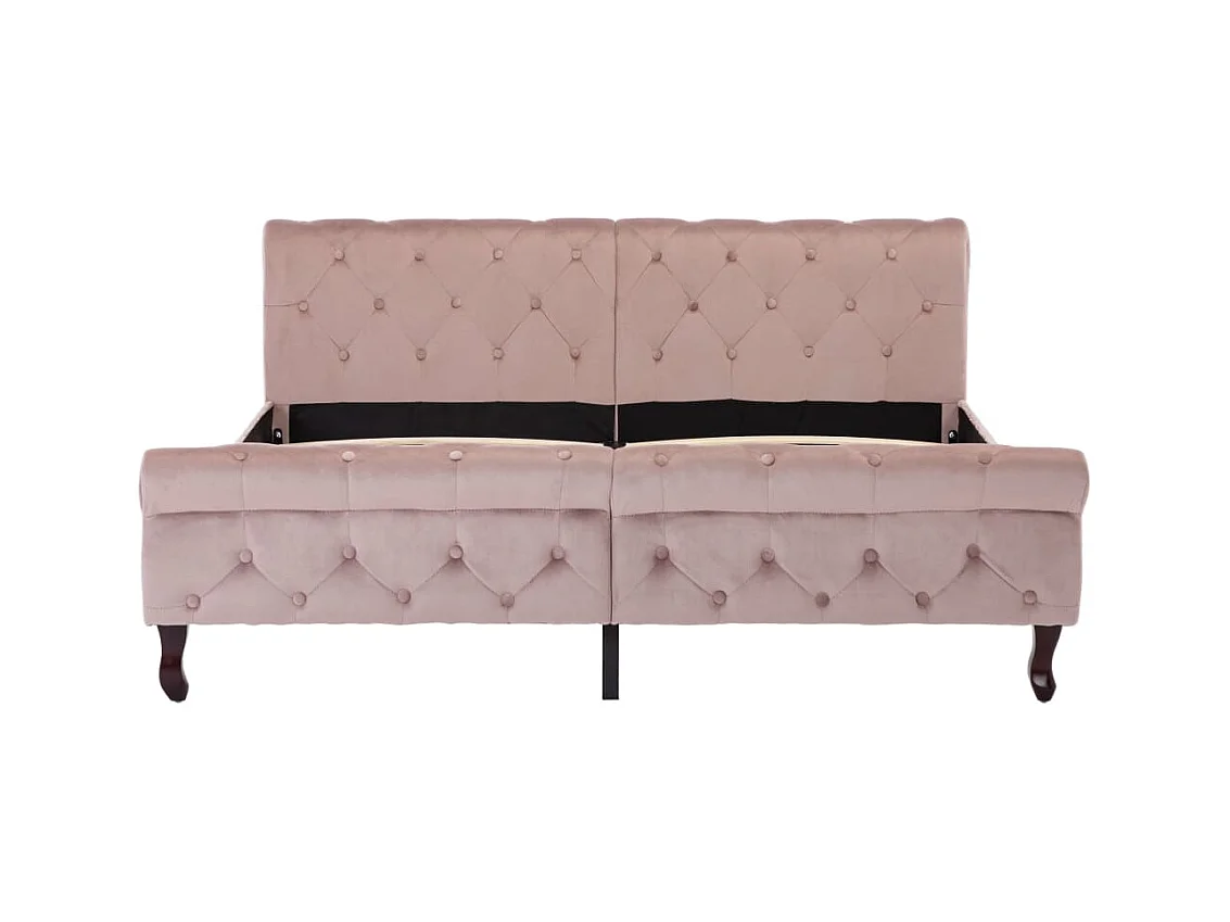 Lit double | Lit adulte | Cadre de lit Rose Velours 160x200 cm