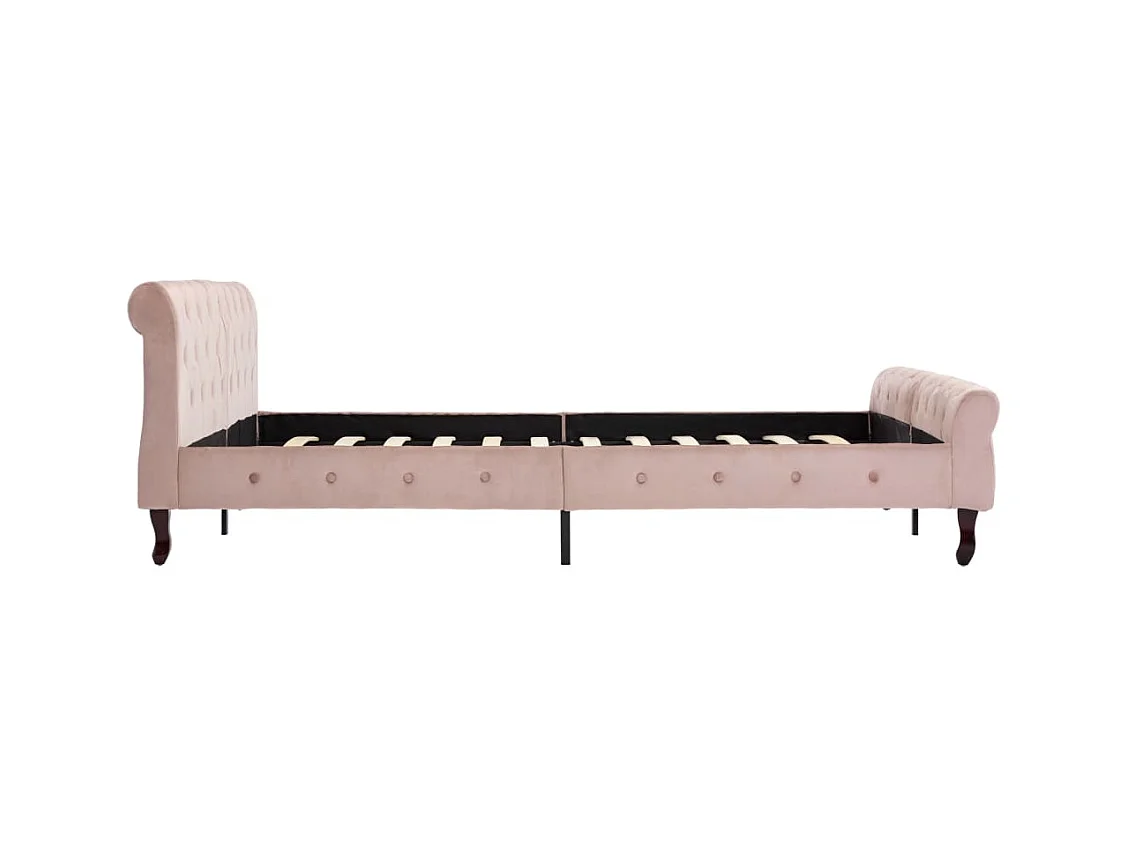 Lit double | Lit adulte | Cadre de lit Rose Velours 160x200 cm