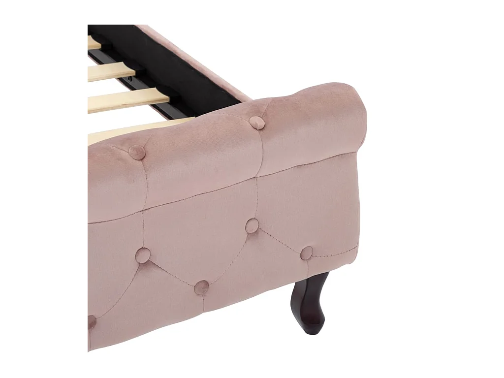 Lit double | Lit adulte | Cadre de lit Rose Velours 160x200 cm