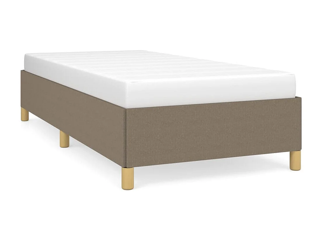 Lit simple | Lit adulte, enfant | Cadre de lit taupe 90x190 cm tissu