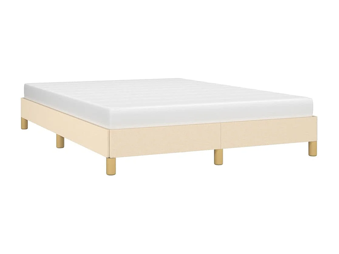 Lit double | Lit adulte | Cadre de lit crème 140x190 cm tissu