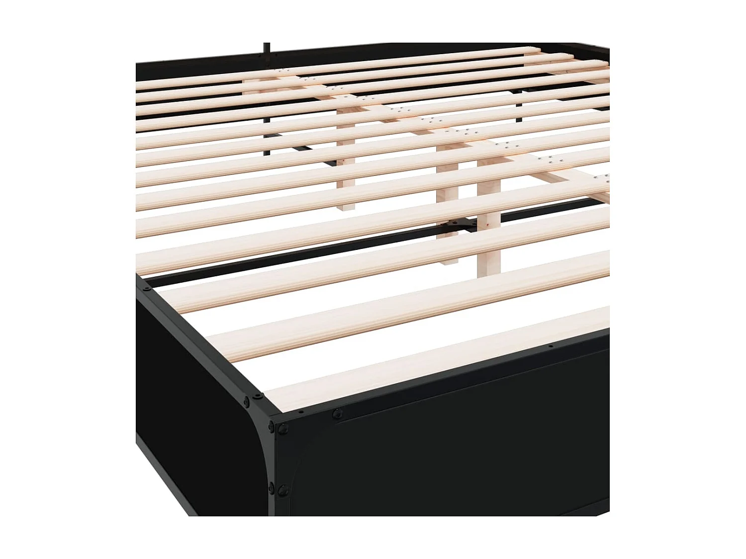 Lit double | Lit adulte | Cadre de lit noir 180x200 cm