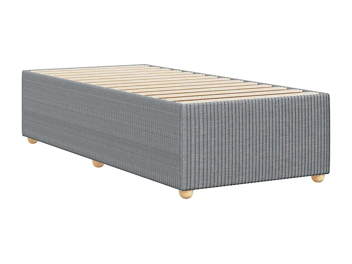 Lit simple | Lit adulte, enfant | Cadre de lit gris clair 100x200 cm tissu