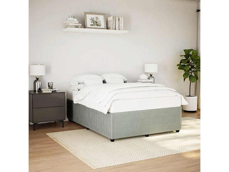 Letto per adulti | Letto matrimoniale | Giroletto senza Materasso Grigio Chiaro 160x200 cm Velluto