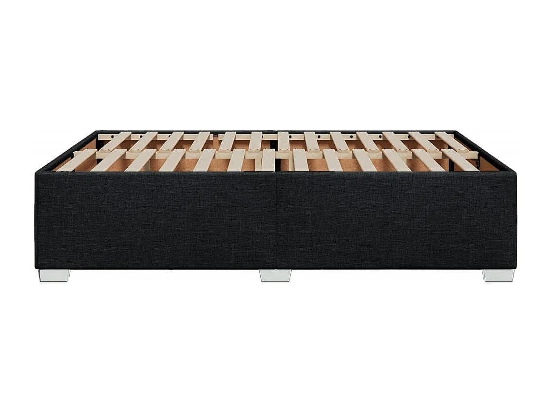 Letto per adulti | Letto matrimoniale | Giroletto senza Materasso Nero 160x200 cm in Tessuto