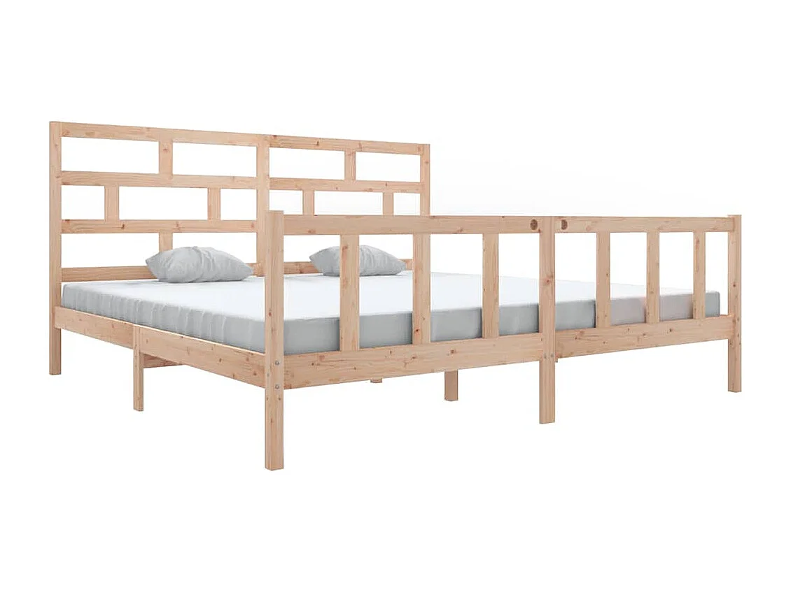 Lit double | Lit adulte | Cadre de lit bois de pin massif 180x200 cm