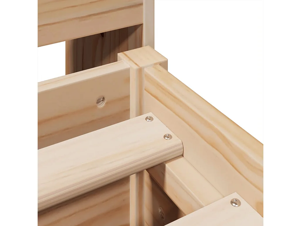 Letto per adulti | Letto matrimoniale | Giroletto senza Materasso 160x200 cm in Legno Massello di Pino