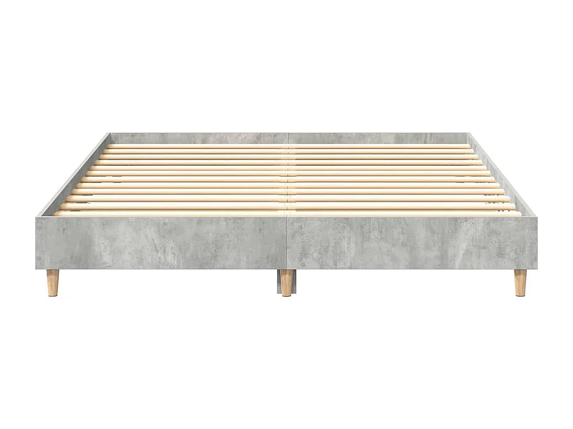 Letto per adulti | Letto matrimoniale | Giroletto senza Materasso Grigio Cemento 140x200 cm Truciolato