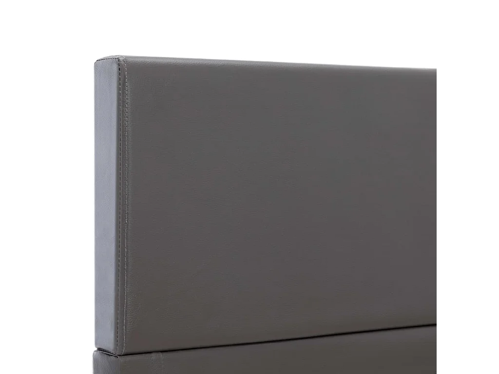 Letto per adulti | Letto singolo | Giroletto Grigio in Similpelle 100x200 cm