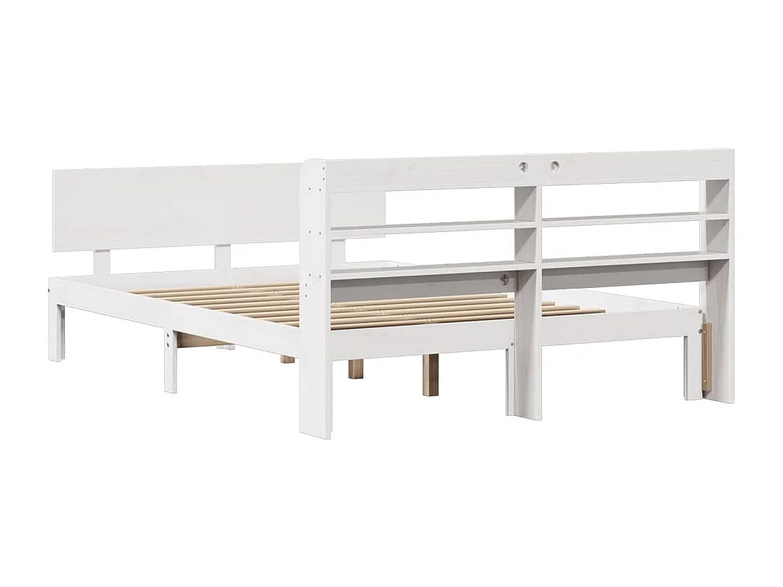 Letto per adulti | Letto singolo | Giroletto con Testiera senza Materasso Bianco 120x200 cm