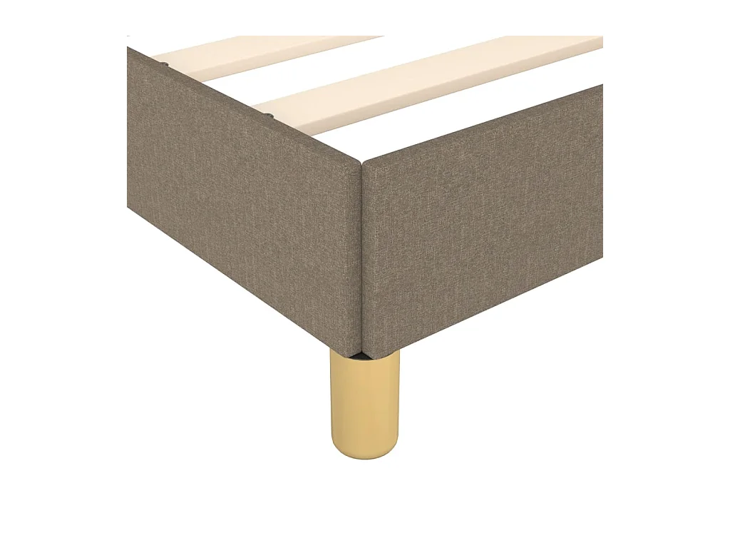 Lit simple | Lit adulte, enfant | Cadre de lit taupe 120x200 cm tissu