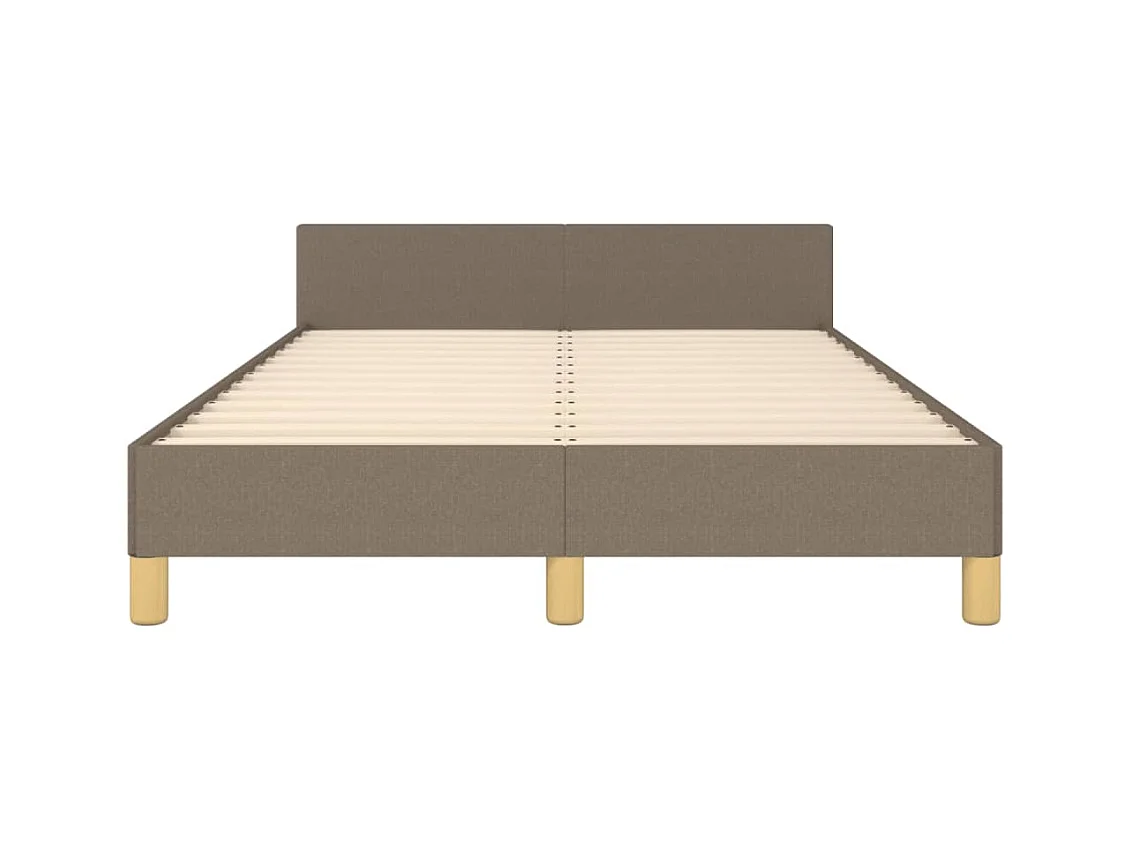 Lit simple | Lit adulte, enfant | Cadre de lit taupe 120x200 cm tissu