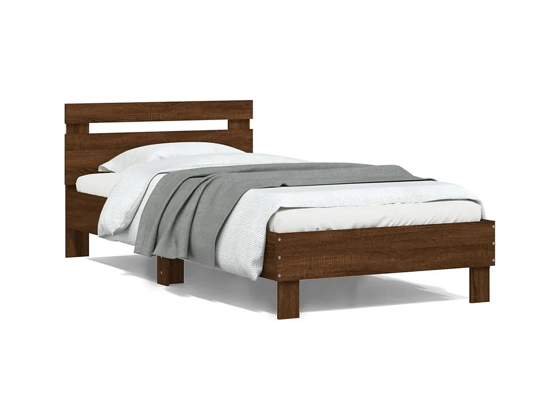 Lit simple | Lit adulte, enfant | Cadre de lit avec lumières LED 100x200 cm