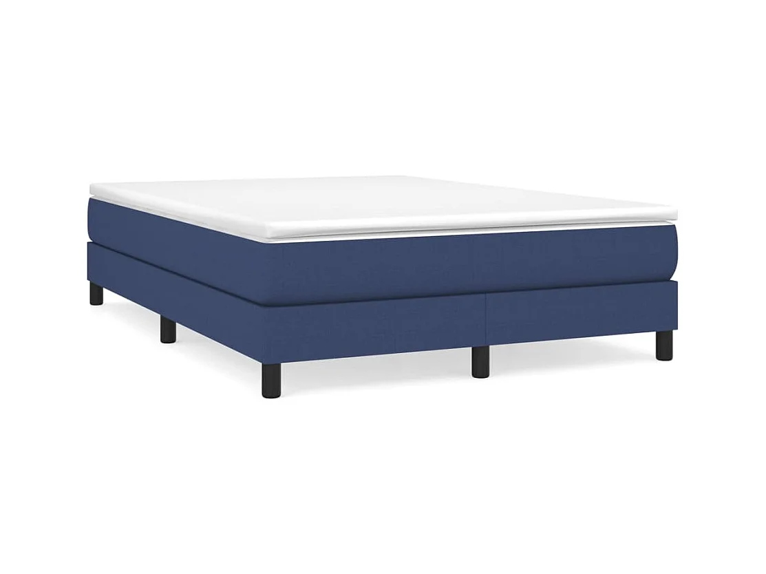 Lit double | Lit adulte | Cadre de lit bleu 140x190 cm tissu