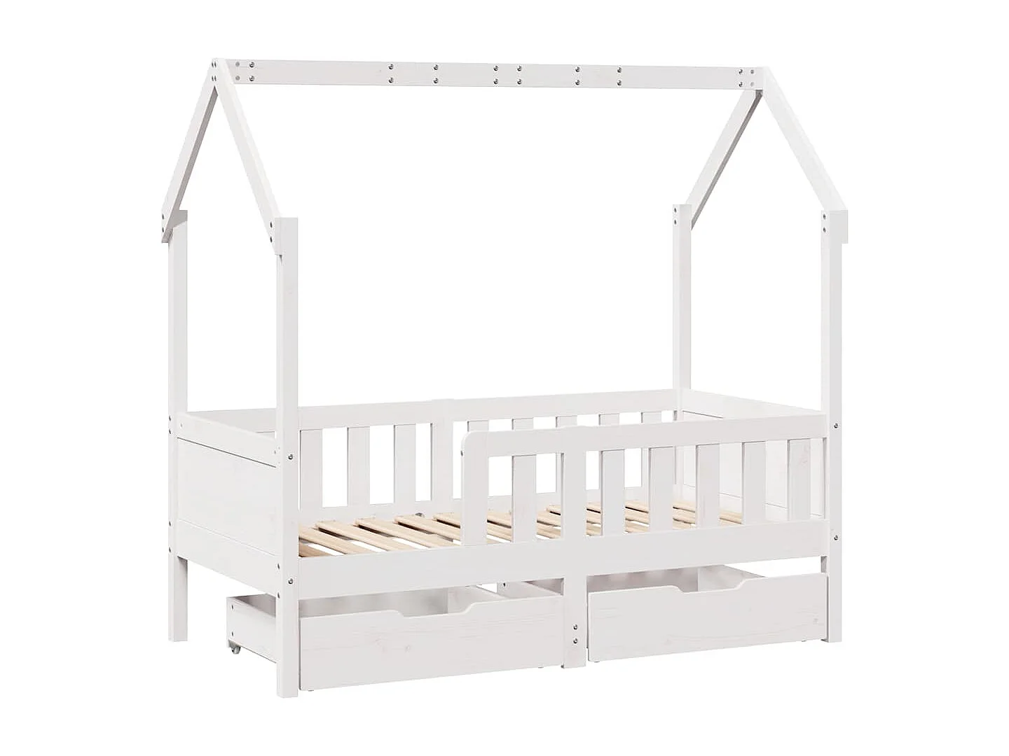 Lit simple | Lit enfant | Cadre de lit enfant avec tiroirs 80x170 cm bois