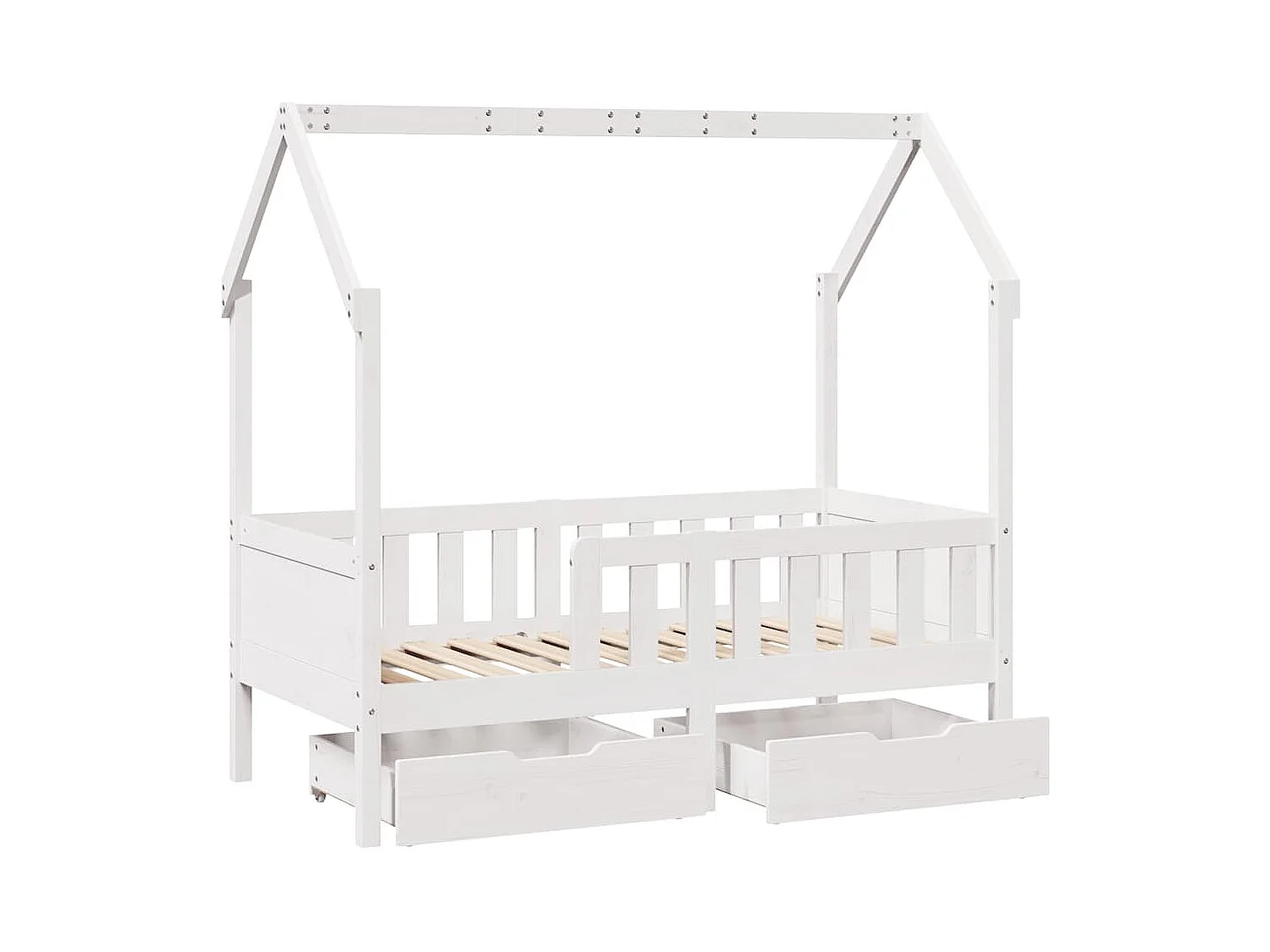 Lit simple | Lit enfant | Cadre de lit enfant avec tiroirs 80x170 cm bois