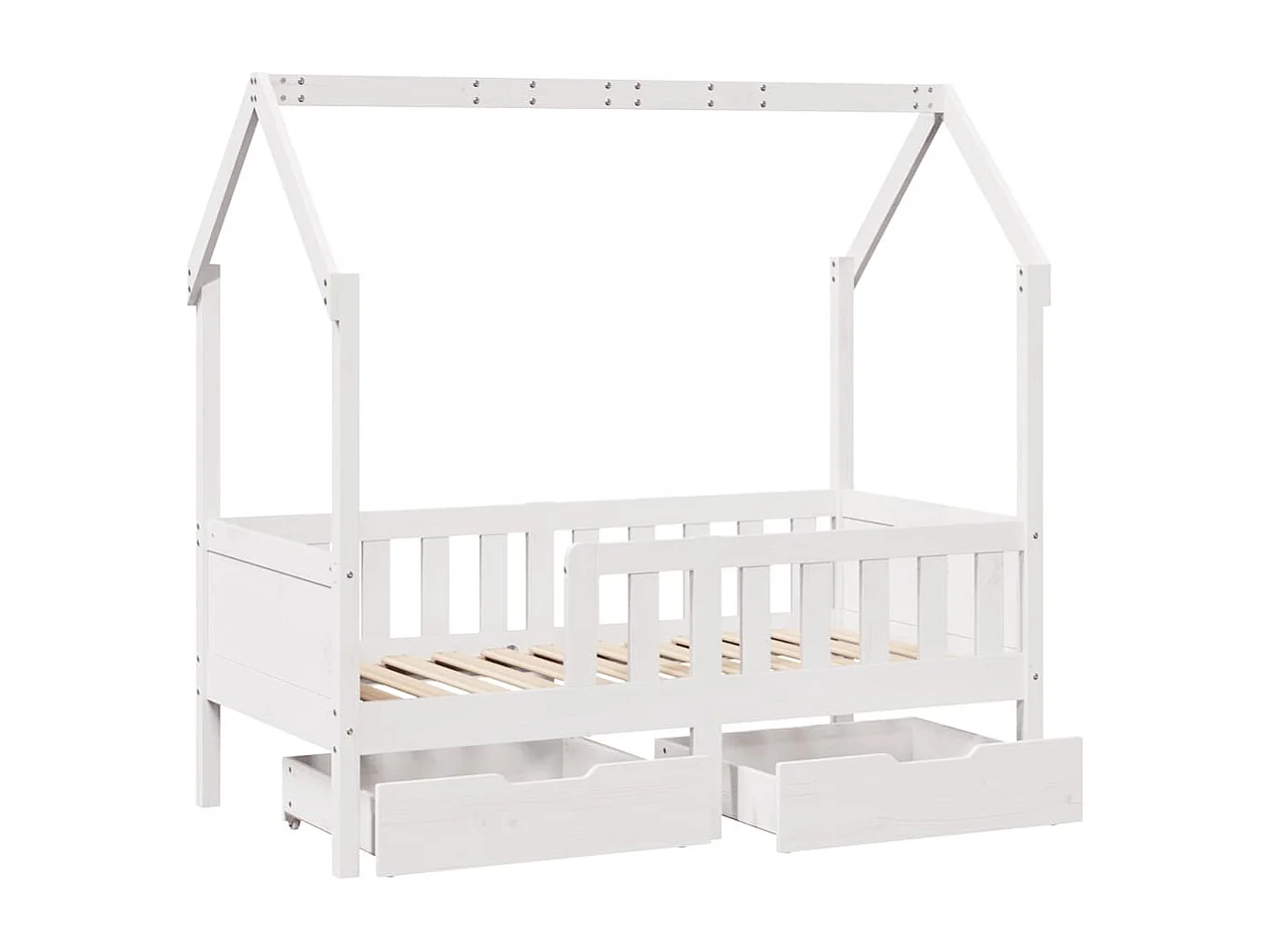 Lit simple | Lit enfant | Cadre de lit enfant avec tiroirs 80x170 cm bois
