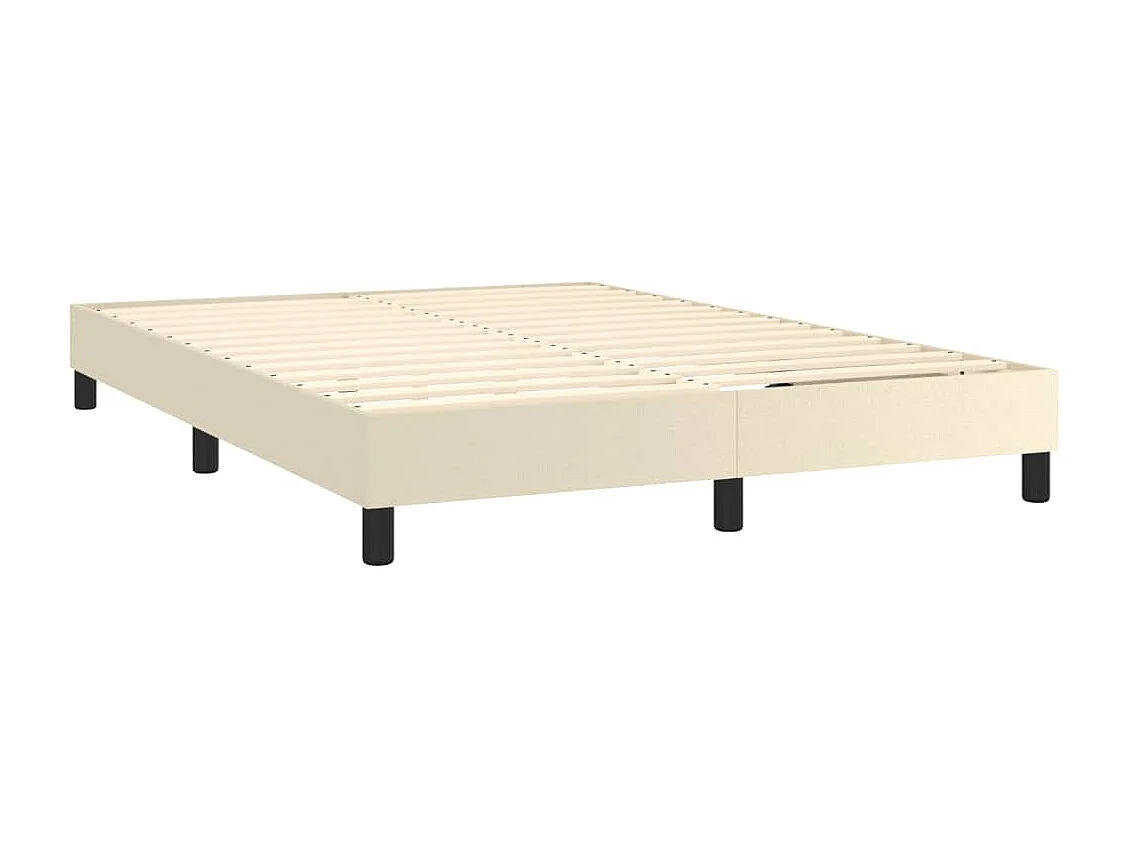 Lit double | Lit adulte | Cadre de lit crème 140x190 cm similicuir