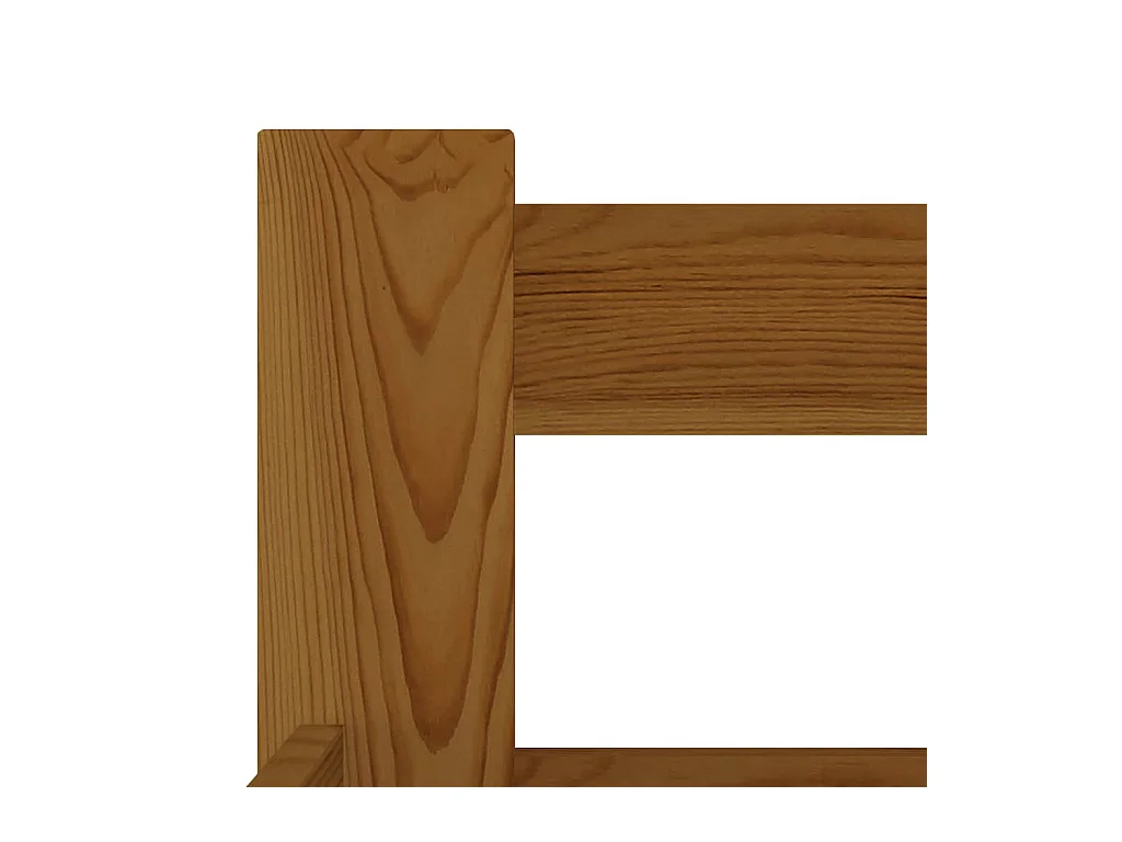 Lit double | Lit adulte | Cadre de lit marron miel bois pin massif 200x200cm