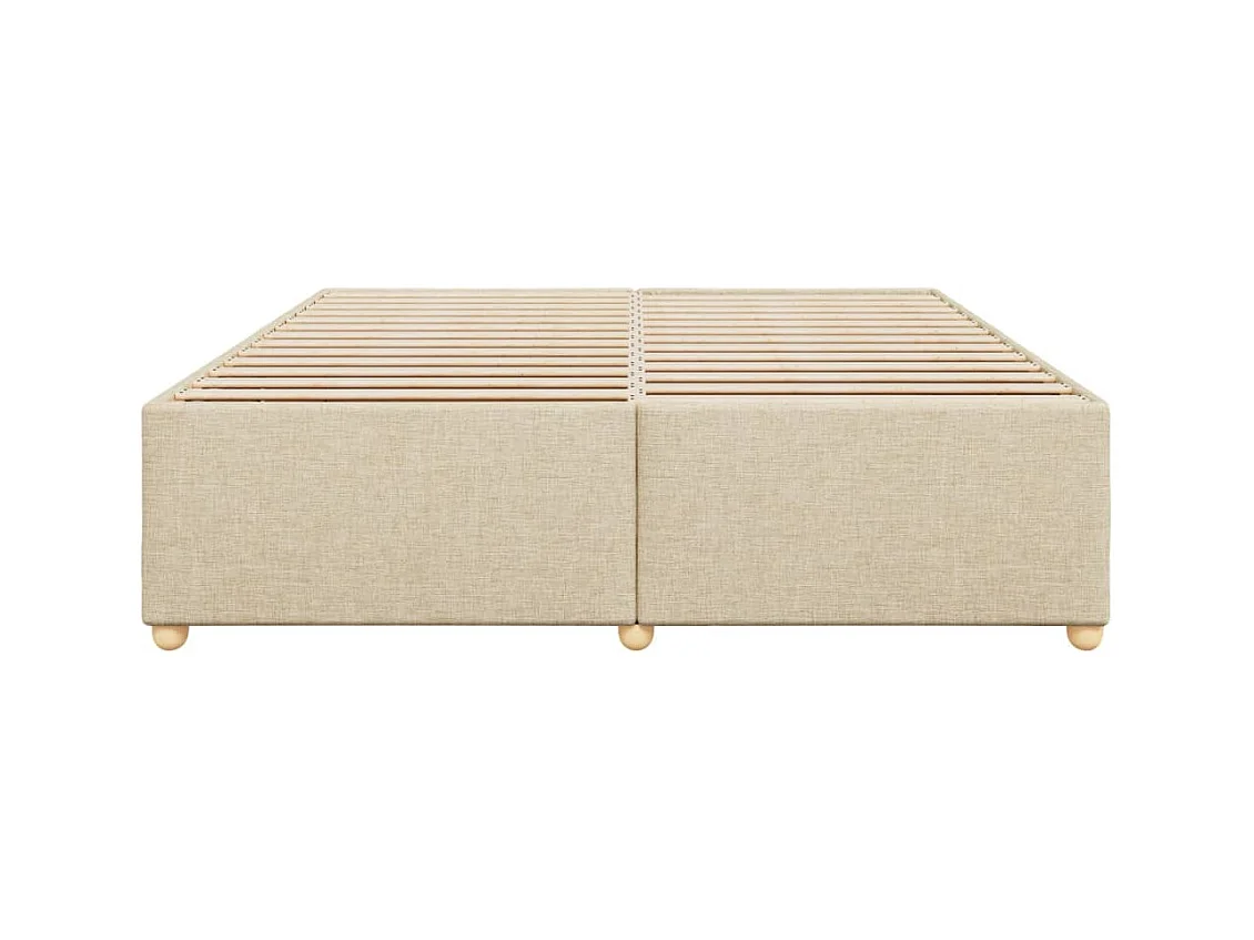 Letto per adulti | Letto matrimoniale | Giroletto senza Materasso Crema 180x200 cm in Tessuto