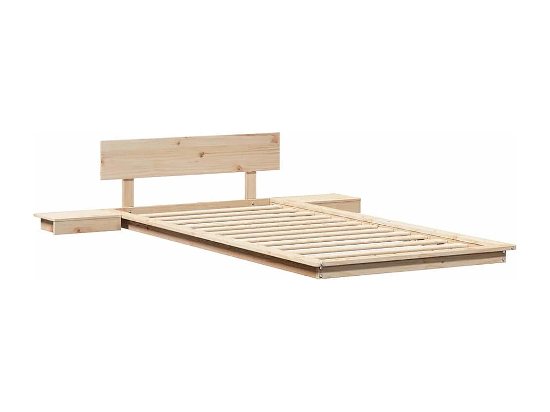 Lit simple | Lit adulte, enfant | Cadre de lit Marron 100x200 cm bois