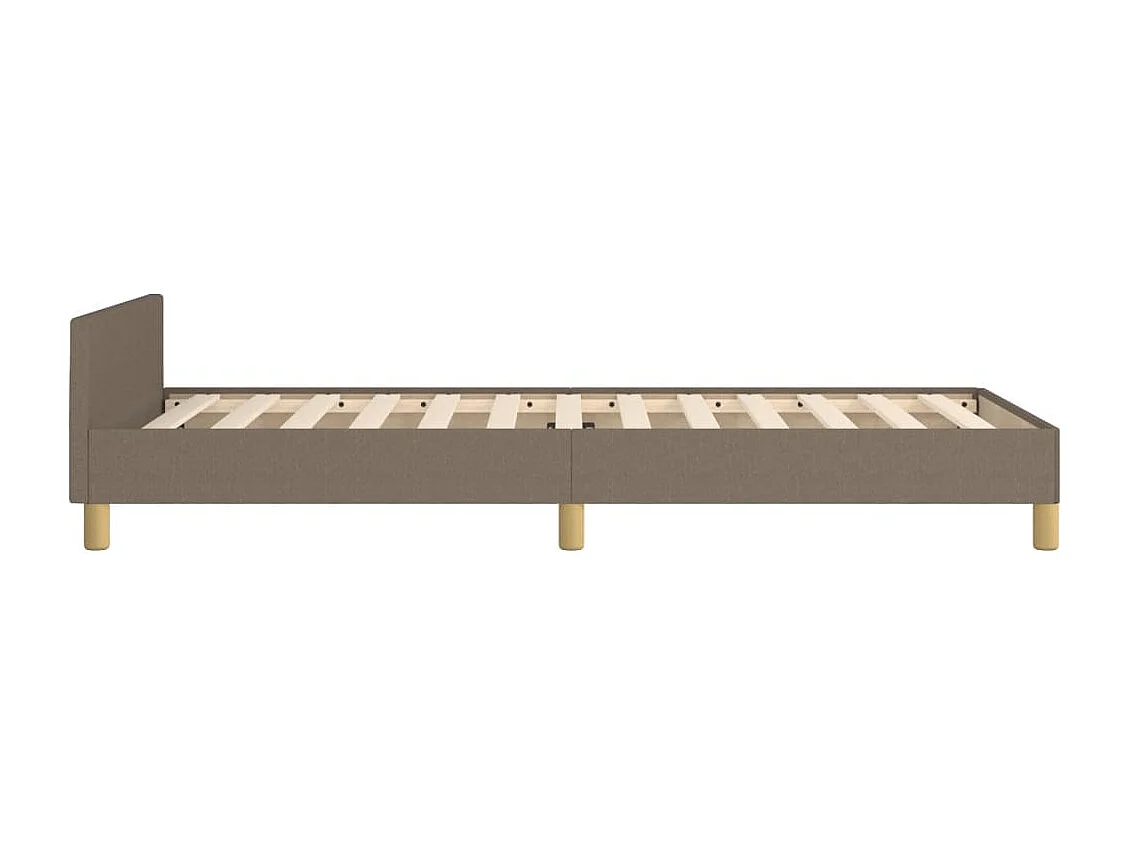 Lit simple | Lit adulte, enfant | Cadre de lit taupe 90x200 cm tissu