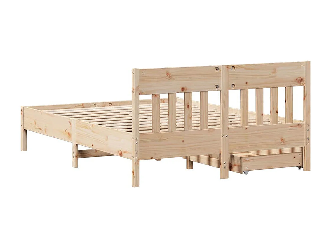 Lit double | Lit adulte | Cadre de lit 160x200 cm bois massif de pin