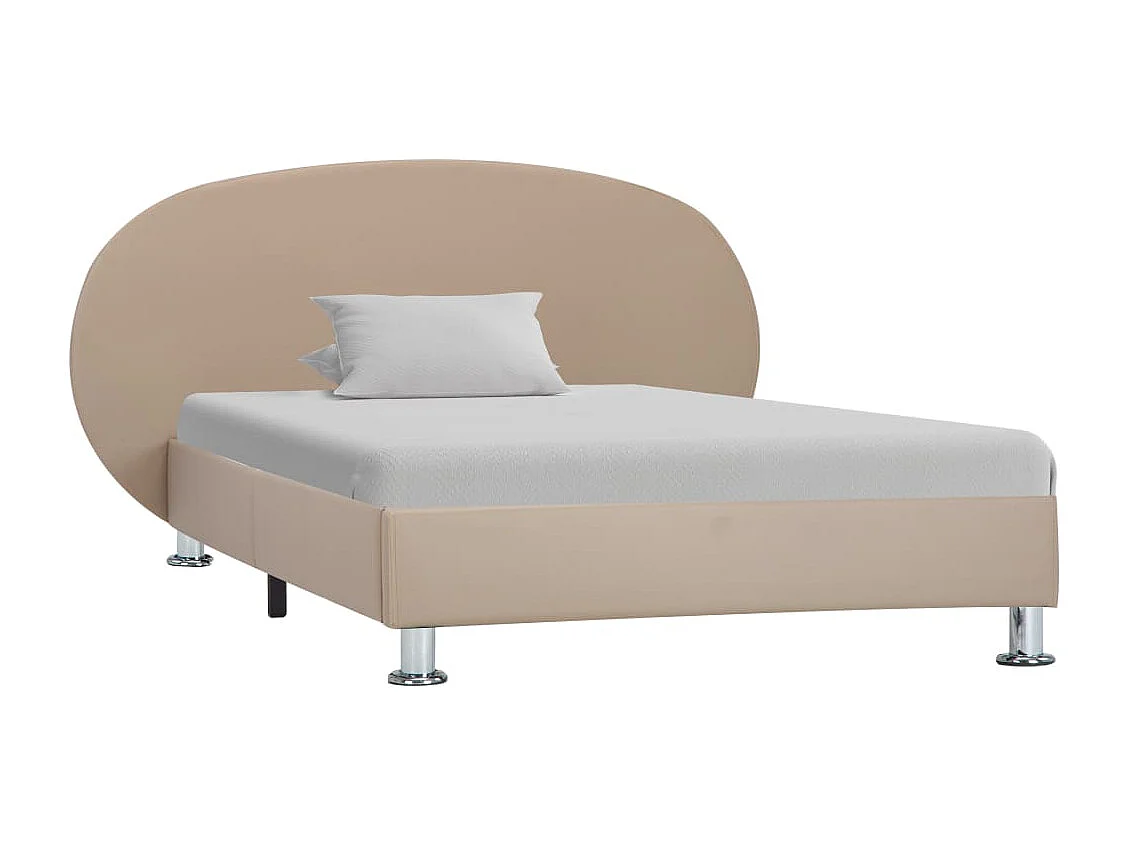 Lit simple | Lit adulte, enfant | Cadre de lit cappuccino similicuir 100x200 cm