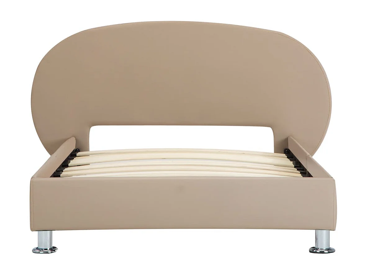 Lit simple | Lit adulte, enfant | Cadre de lit cappuccino similicuir 100x200 cm