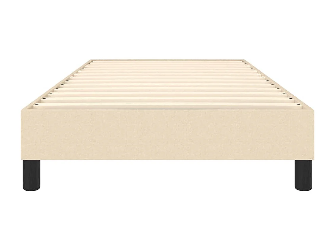 Lit simple | Lit adulte, enfant | Cadre de lit crème 90x190 cm tissu