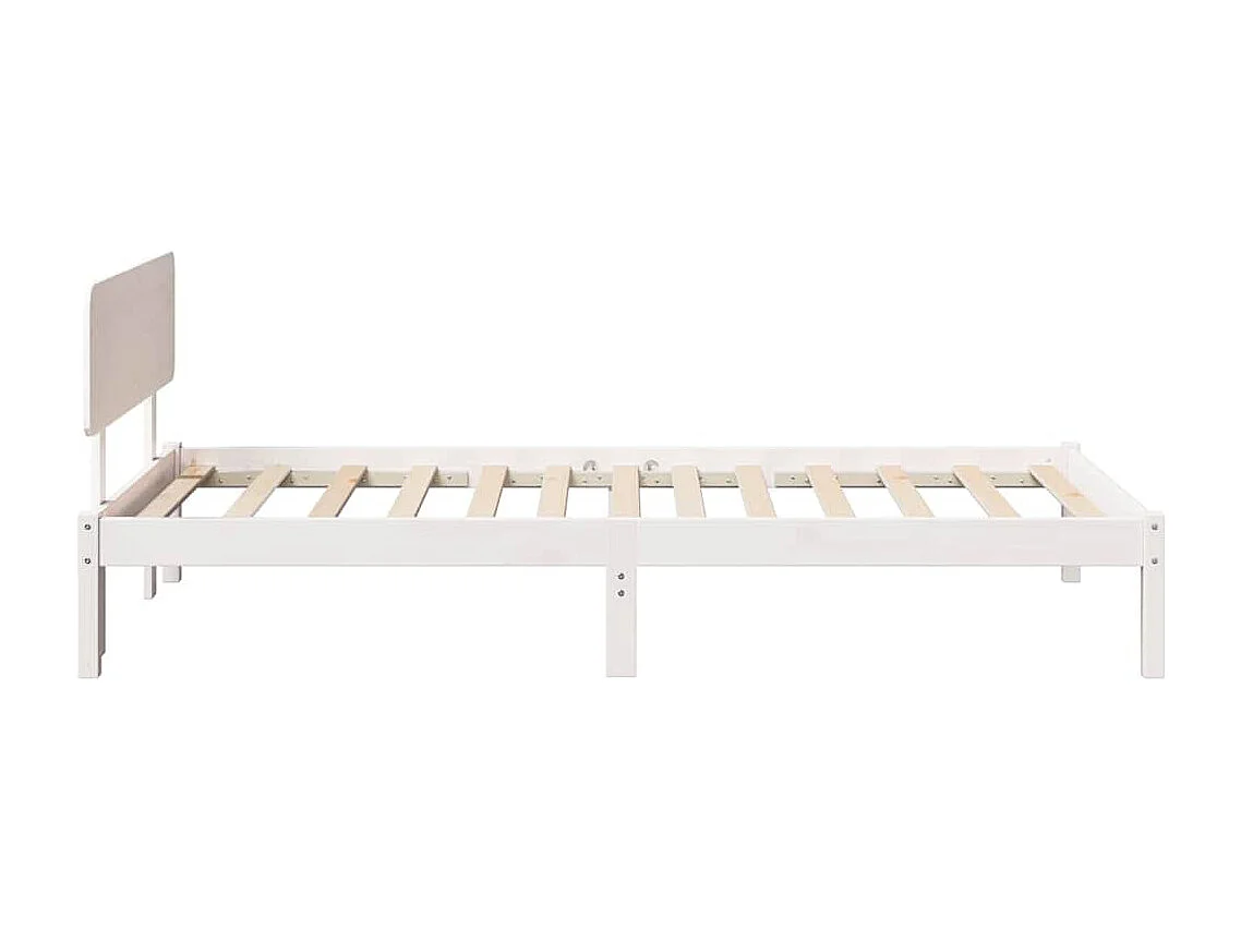 Lit simple | Lit adulte, enfant | Cadre de lit Blanc 90x190 cm Bois massif en pin