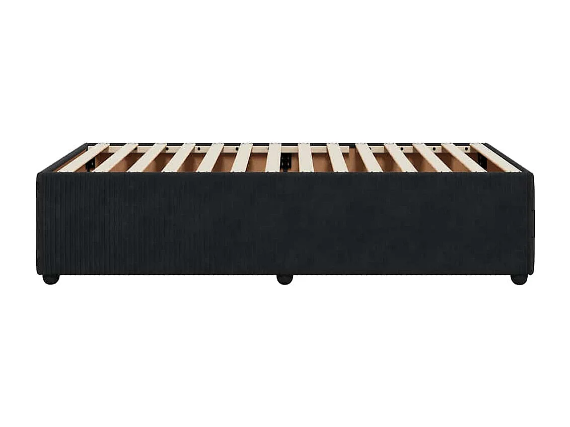 Letto per adulti | Letto singolo | Giroletto Nero 90x200 cm in Velluto